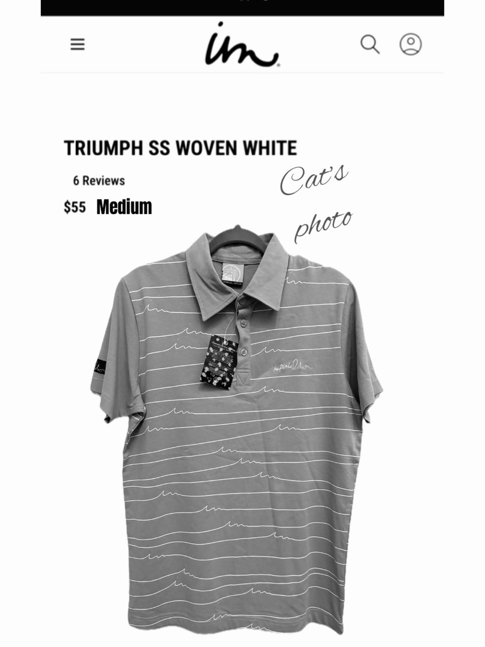 Triumph Short-Sleeve Polo with Subtle Stripe Pattern - White